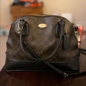 Coach Signature Top Handle Purse w Crossbody Strap